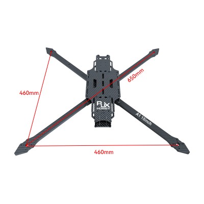 RJX A1 15inch Optical Fiber Carbon Fiber Twill matte Frame Kit for RC FPV Racing Drone