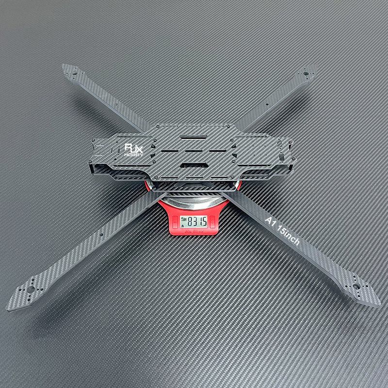 RJX A1 15inch Optical Fiber Carbon Fiber Twill matte Frame Kit for RC FPV Racing Drone