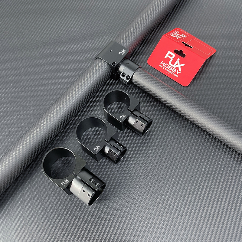 RJX 1pcs Landing Gear Aluminum Alloy Tee Tripod 30 to 40 / 30 to 45 /30 to 50 / 40 to 50 mm Carbon Fiber Tube Connector