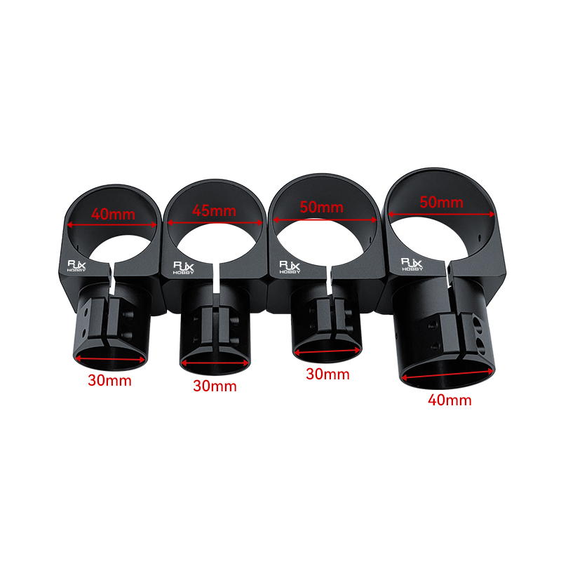 RJX 1pcs Landing Gear Aluminum Alloy Tee Tripod 30 to 40 / 30 to 45 /30 to 50 / 40 to 50 mm Carbon Fiber Tube Connector