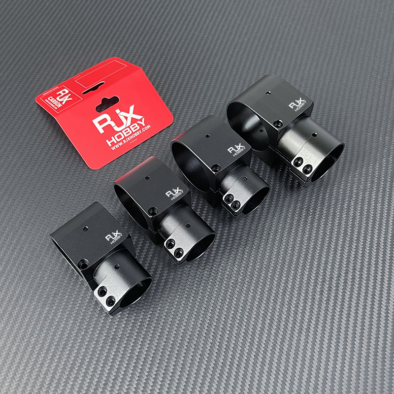 RJX 1pcs Landing Gear Aluminum Alloy Tee Tripod 30 to 40 / 30 to 45 /30 to 50 / 40 to 50 mm Carbon Fiber Tube Connector