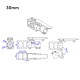 RJXHOBBY 1pcs 30mm 40mm folding down arm for Plant Protection UAV Multicopter