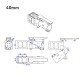 RJXHOBBY 1pcs 30mm 40mm folding down arm for Plant Protection UAV Multicopter