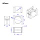 RJXHOBBY 1pcs 40/45/50mm Pipe Clip Tubing Clamp Fastener Carbon Tube Fixed Joint for RC Plant Agriculture UAV Drone ﻿