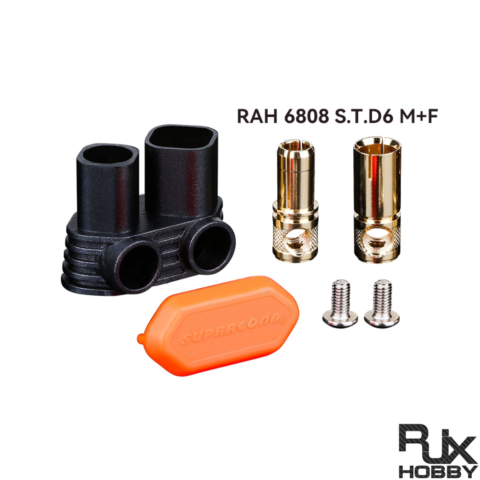 RJX RAH S.T.D6 6808 Lithium Battery Male Female Gold-plated Plug Model ...