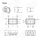RJX 1Pair 6 Pins 6+3 Micro Connectors for UAV VTOL Model Airplane RC Vehicles Boat Turbine Jet RC DIY Plugs