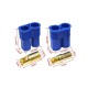 RJX 5Sets EC8 Connector Plug Socket 8mm High Current Double Blue Banana Connector For Car Model RC ESC Lipo Battery