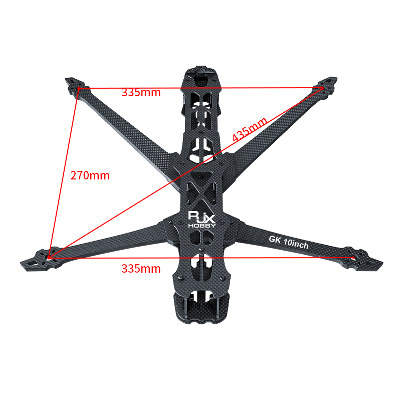 RJX GK 10inch Carbon Fiber Frame Kit with 3D printed parts For RC FPV Racing Drone