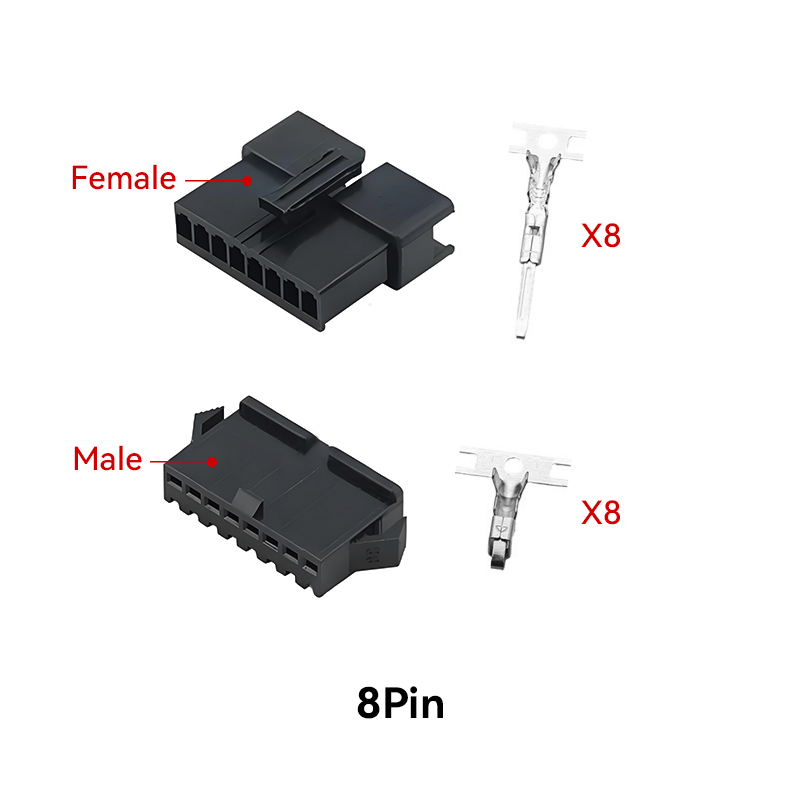 RJX 100sets JST 7P/8P/9P/10P/11P/12P SM 2.54mm  Female and Male wire connector housing