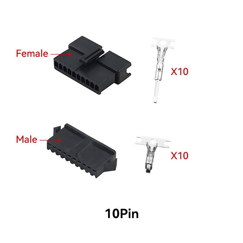 RJX 100sets JST 7P/8P/9P/10P/11P/12P SM 2.54mm  Female and Male wire connector housing