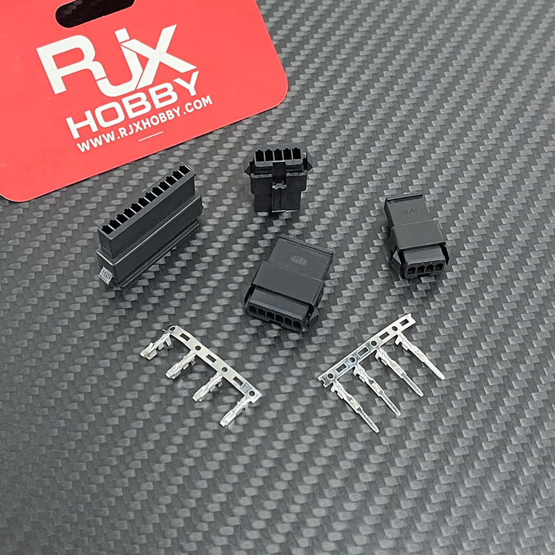 RJX 100sets JST 2P/3P/4P/5P/6P SM 2.54mm  Female and Male wire connector housing