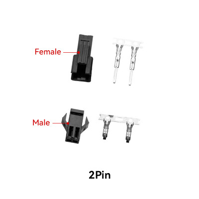 RJX 100sets JST 2P/3P/4P/5P/6P SM 2.54mm  Female and Male wire connector housing
