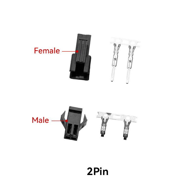 RJX 100sets JST 2P/3P/4P/5P/6P SM 2.54mm  Female and Male wire connector housing