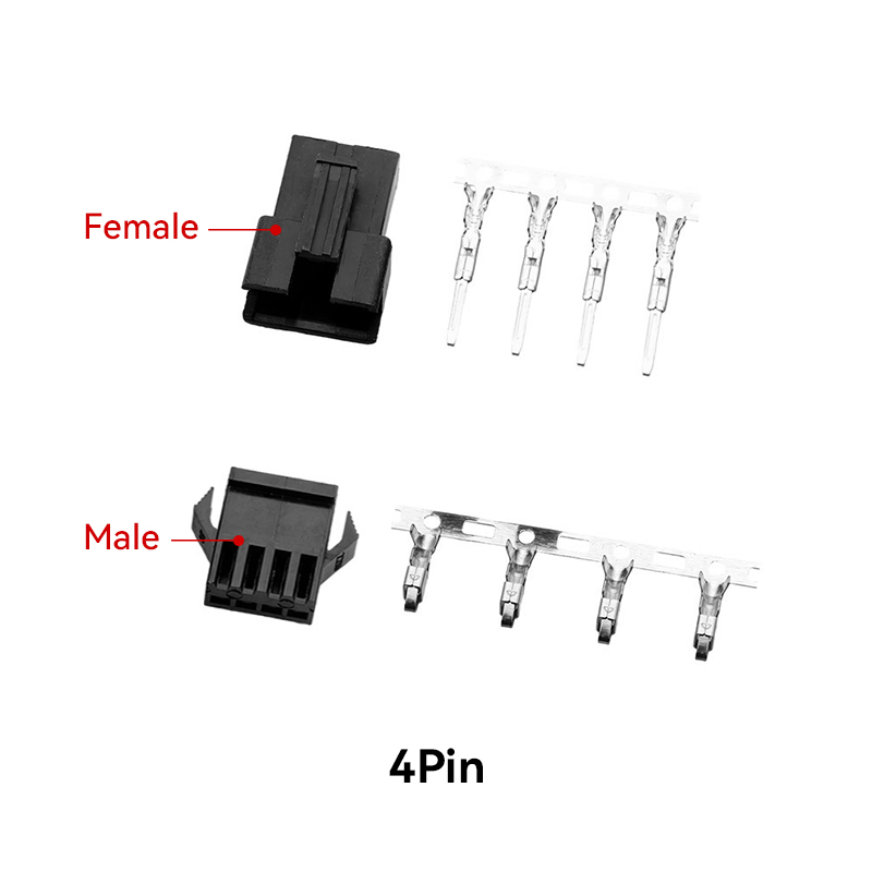RJX 100sets JST 2P/3P/4P/5P/6P SM 2.54mm  Female and Male wire connector housing
