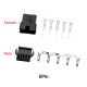 RJX 100sets JST 2P/3P/4P/5P/6P SM 2.54mm  Female and Male wire connector housing