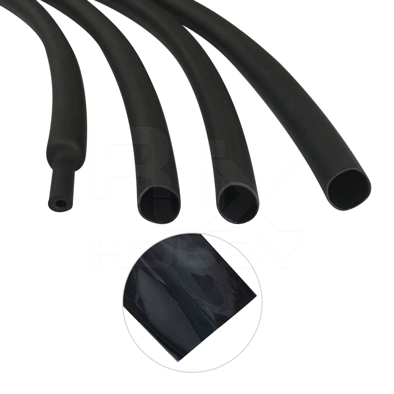 RJX 100 meter φ6mm φ8mm 4:1 Heat Shrink Tubing Adhesive Waterproof Glue Insulated Dual Wall Black Heat Shrinkable Tube