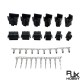 RJX 100 sets JST 2P/3P/4P/5P/6P/7P SM 2.54mm Double Row Female and Male wire connector housing