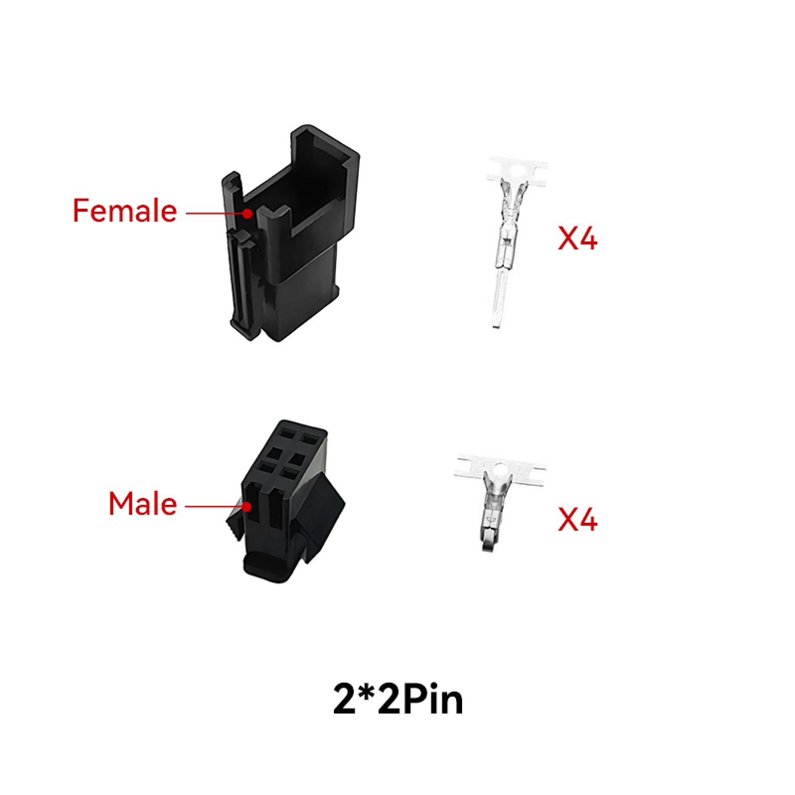 2pc Rj23 RJX 100 sets JST 2P/3P/4P/5P/6P/7P SM 2.54mm Double Row Female and Male ...