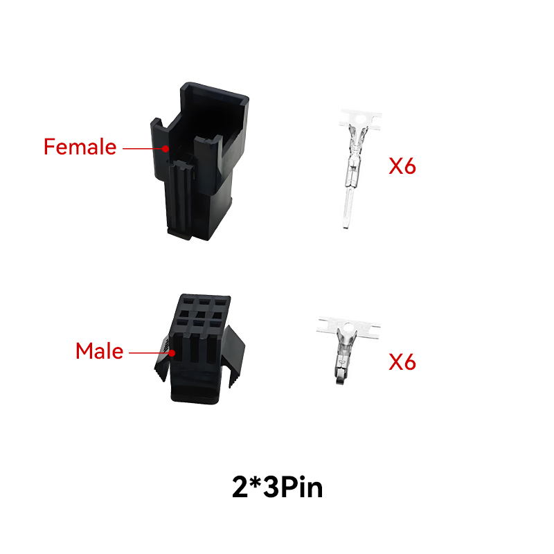 RJX 100 sets JST 2P/3P/4P/5P/6P/7P SM 2.54mm Double Row Female and Male wire connector housing