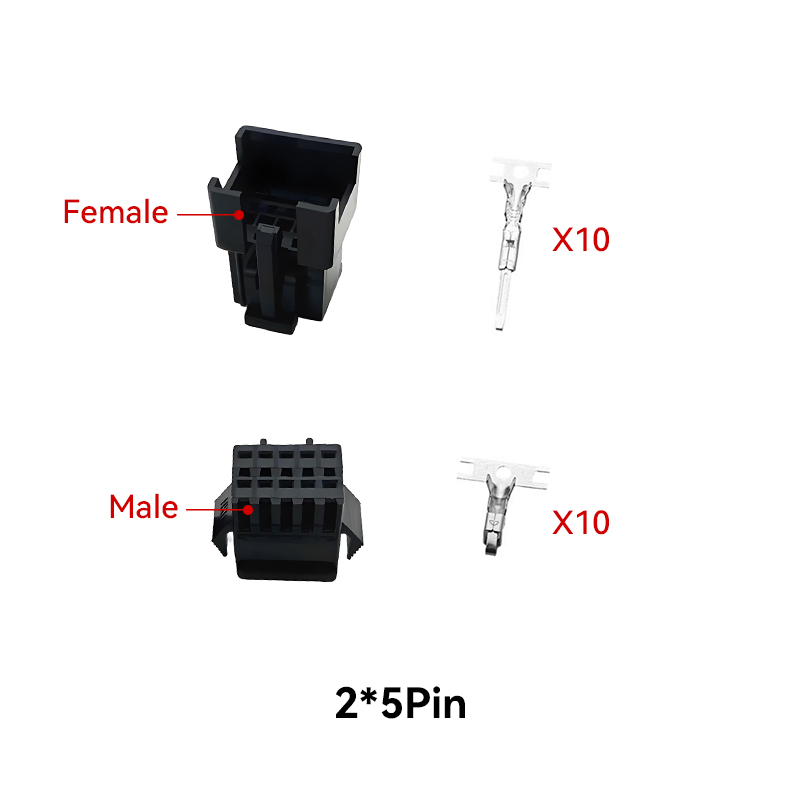 RJX 100 sets JST 2P/3P/4P/5P/6P/7P SM 2.54mm Double Row Female and Male wire connector housing