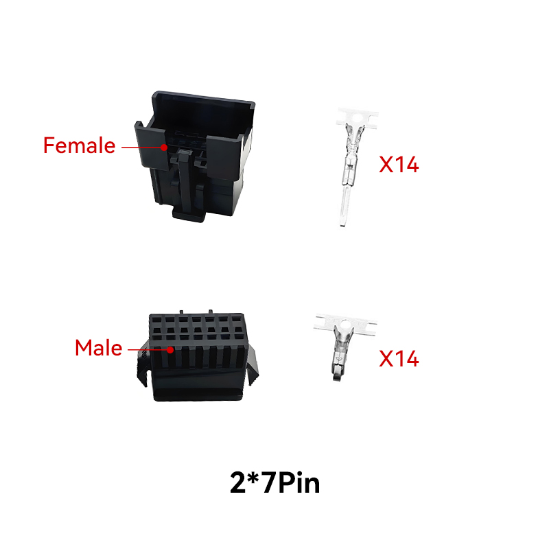RJX 100 sets JST 2P/3P/4P/5P/6P/7P SM 2.54mm Double Row Female and Male wire connector housing