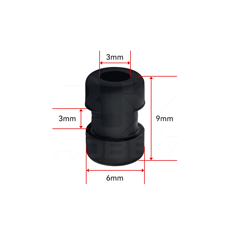 RJX 100pcs 3x5x8.5/3x6x9mm Damping Balls AV Shock Absorber Ball Damper Anti-Vibration Ball