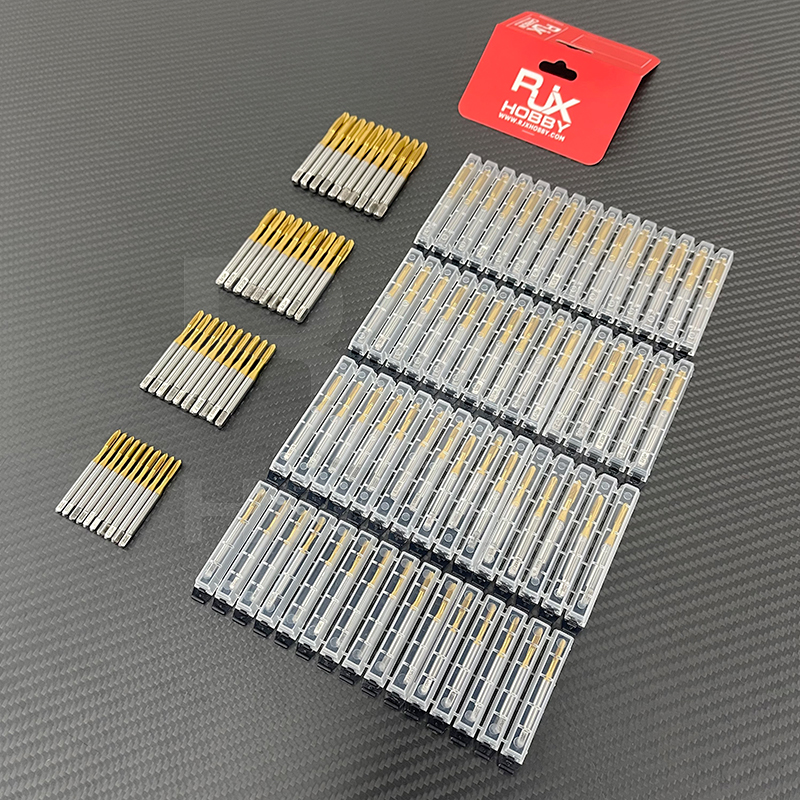 RJX 1pcs Titanium coating HSS M3 M4 M5 M6 M8 M10 M12 flute Straight slot taps