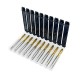 RJX 1pcs Titanium coating HSS M3 M4 M5 M6 M8 M10 M12 flute Straight slot taps
