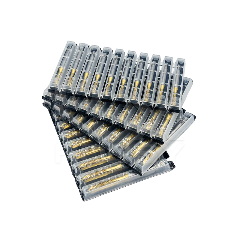 RJX 1pcs Titanium coating HSS M3 M4 M5 M6 M8 M10 M12 flute Straight slot taps