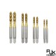 RJX 1pcs Titanium coating HSS M3 M4 M5 M6 M8 M10 M12 Spiral groove flute thread taps