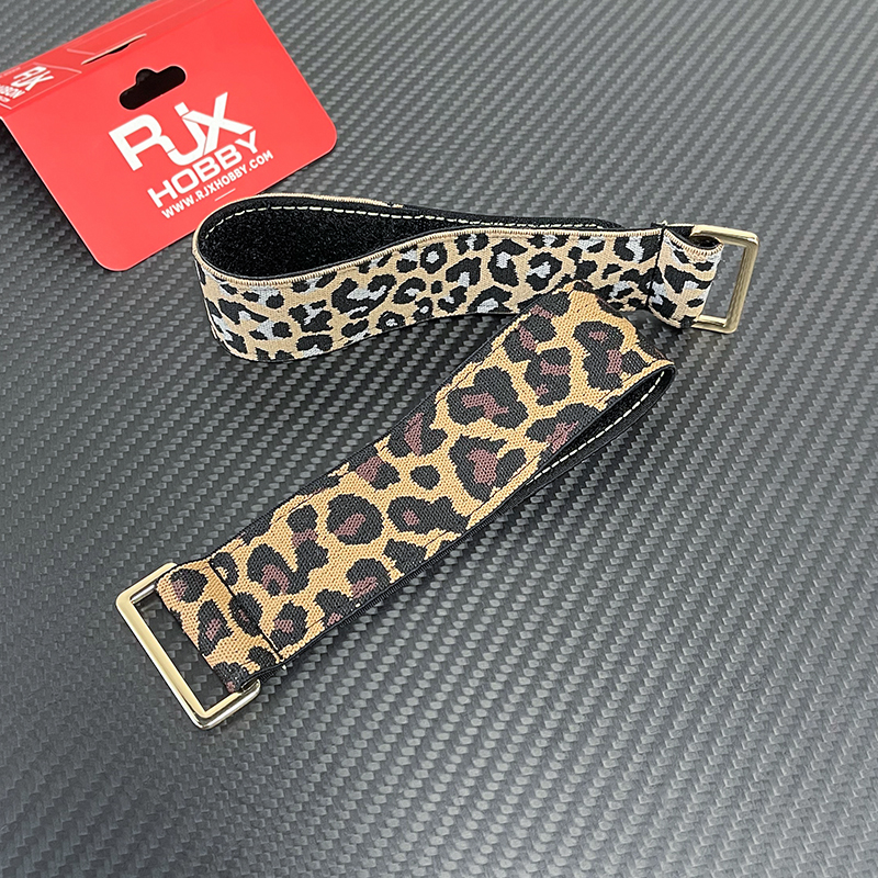 RJXHOBBY 2PCS 40mm Battery Strap Leopard Pattern Zinc Alloy Seamless Buckle 300–1000m