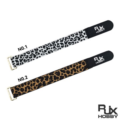RJXHOBBY 2PCS 30mm Battery Strap Leopard Pattern Zinc Alloy Seamless Buckle 300–1000m