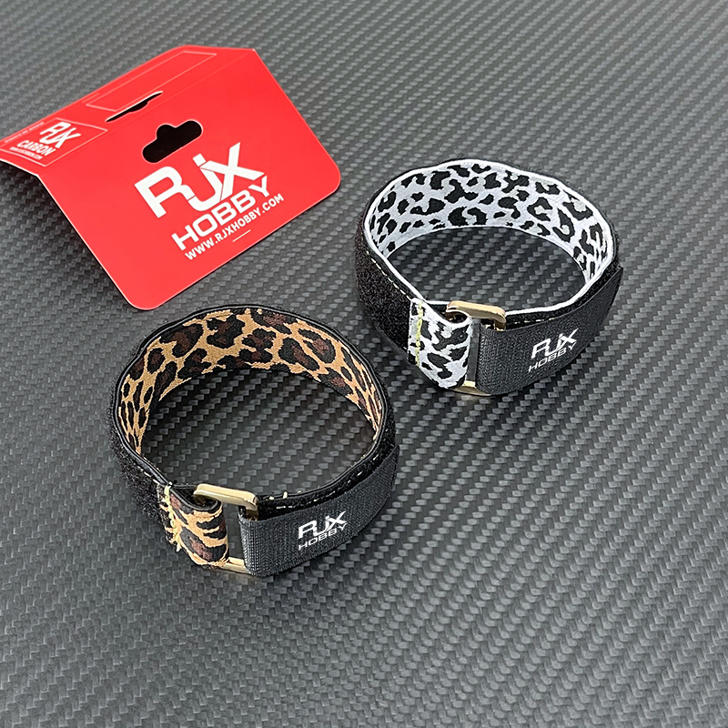 RJXHOBBY 2PCS 30mm Battery Strap Leopard Pattern Zinc Alloy Seamless Buckle 300–1000m