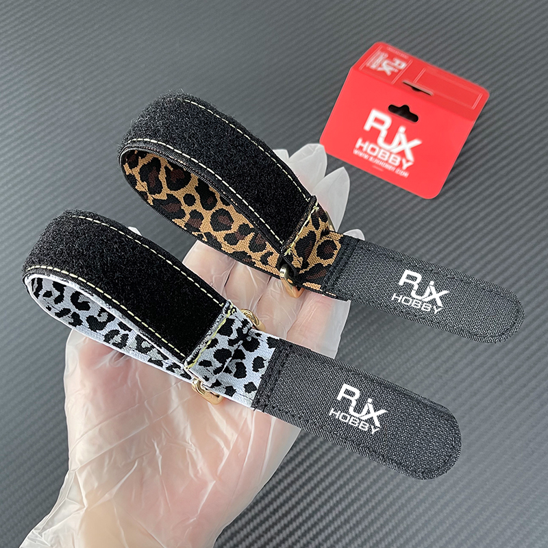 RJXHOBBY 2PCS 30mm Battery Strap Leopard Pattern Zinc Alloy Seamless Buckle 300–1000m