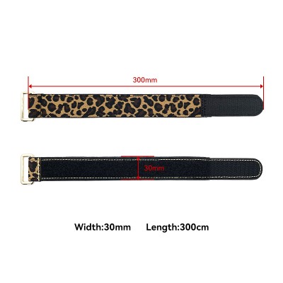 RJXHOBBY 2PCS 30mm Battery Strap Leopard Pattern Zinc Alloy Seamless Buckle 300–1000m