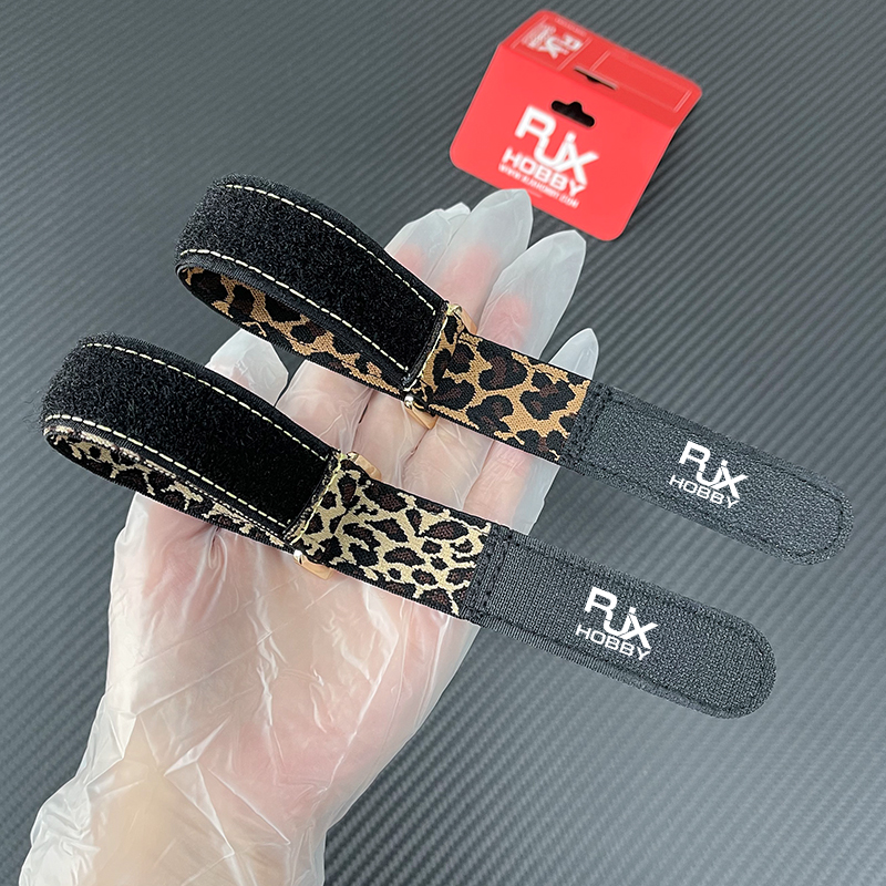 RJXHOBBY 2PCS 25mm Battery Strap Leopard Pattern Zinc Alloy Seamless Buckle 300–1000m