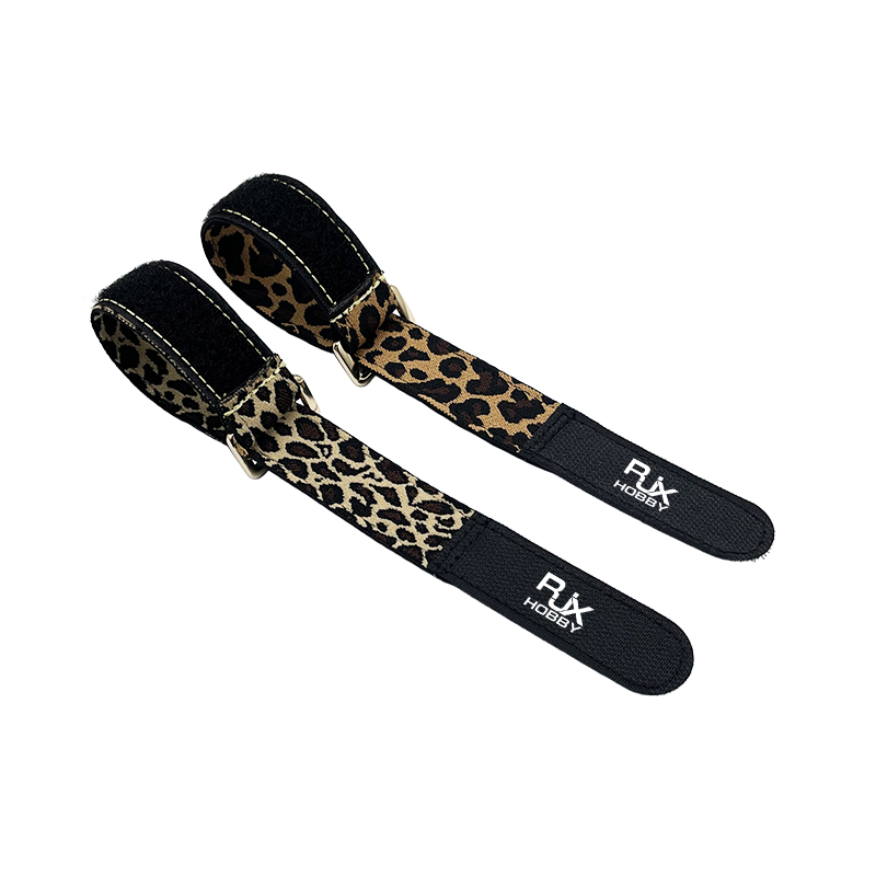 RJXHOBBY 2PCS 25mm Battery Strap Leopard Pattern Zinc Alloy Seamless Buckle 300–1000m