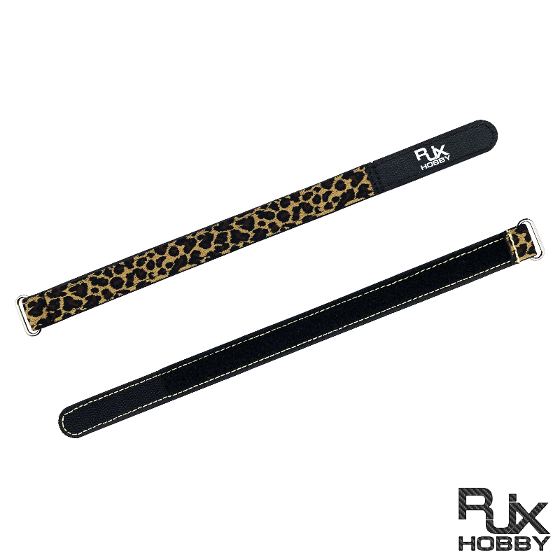 RJXHOBBY 2PCS 20mm Battery Strap Leopard Pattern Zinc Alloy Seamless Buckle 200–1000m