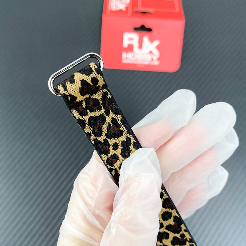 RJXHOBBY 2PCS 20mm Battery Strap Leopard Pattern Zinc Alloy Seamless Buckle 200–1000m