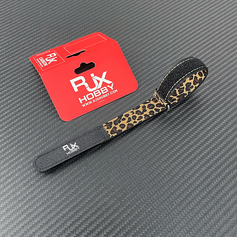 RJXHOBBY 2PCS 20mm Battery Strap Leopard Pattern Zinc Alloy Seamless Buckle 200–1000m