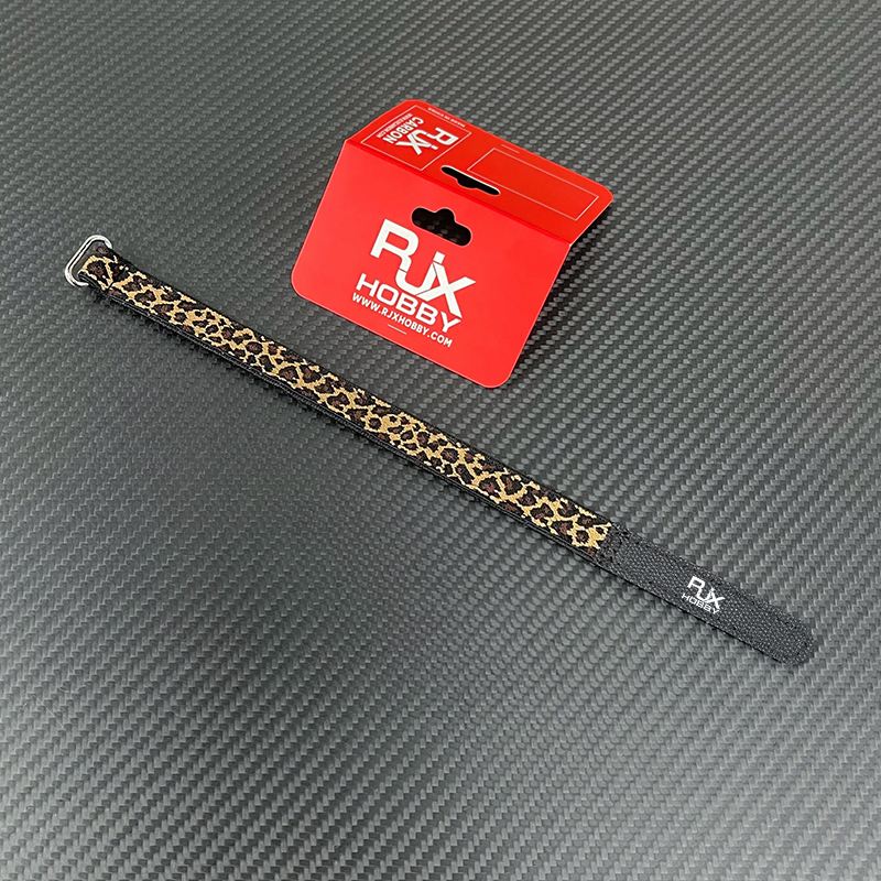 RJXHOBBY 2PCS 16mm Battery Strap Leopard Pattern Zinc Alloy Seamless Buckle 150–1000m