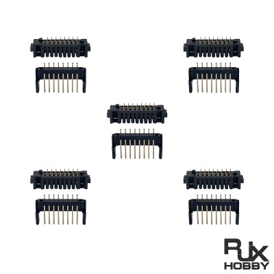 RJX 5pair 8Pin pitch 2.0mm laptop battery connector female and The male connector 180 degree bend foot