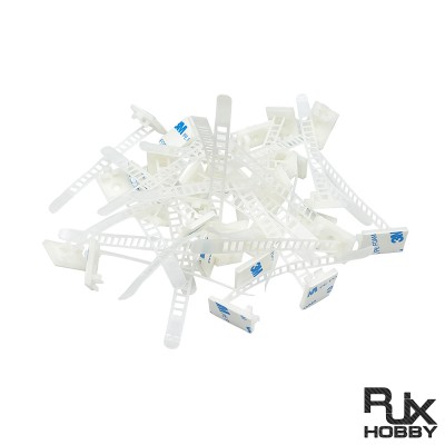 RJX 100pcs 25x18x8mm / 30x21x12mm Adhesive Tie Mounts
