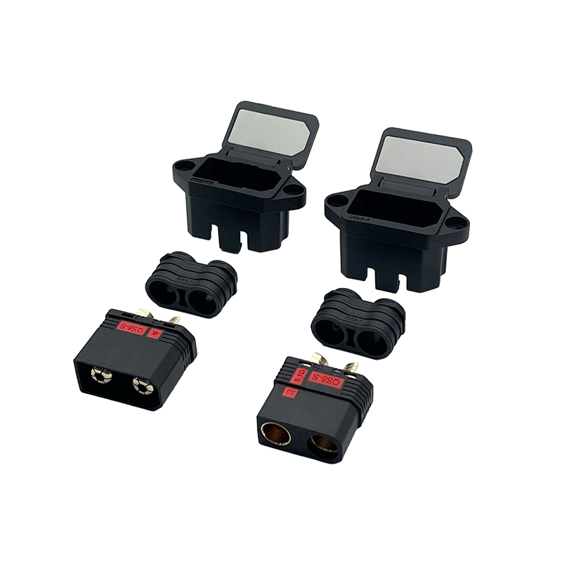 RJX Anti-sparking QS8 Battery Conenctor Strap Fixed Bracket Male Female Charging Port Seat Modified Electric Scooter Charger Plug