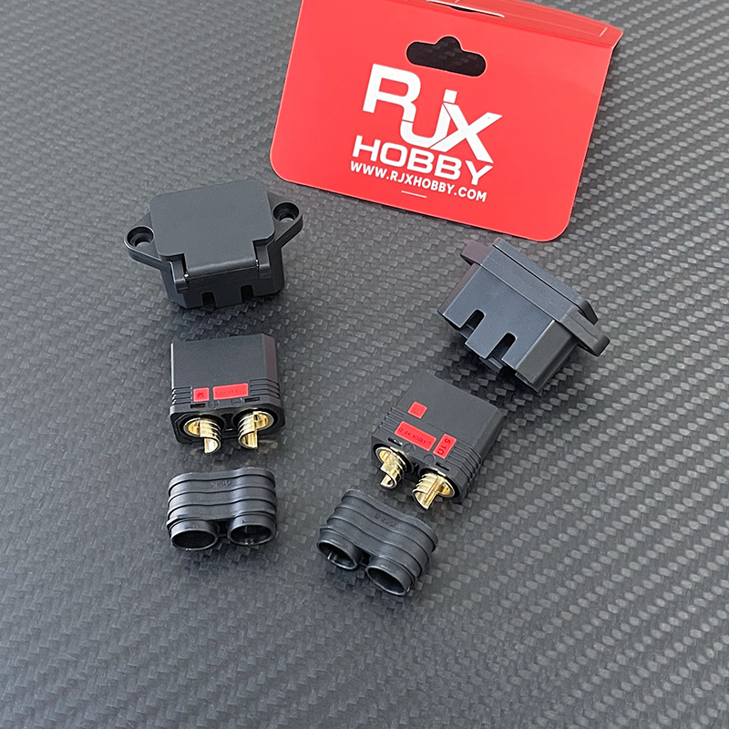RJX Anti-sparking QS8 Battery Conenctor Strap Fixed Bracket Male Female Charging Port Seat Modified Electric Scooter Charger Plug