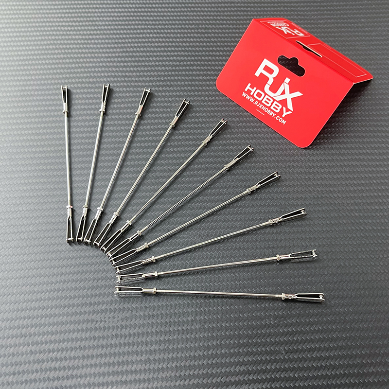 RJX 20pcs M2 Clevis Thread M2 Push Rod Stainless Steel Pull Rod Connecting Rod 