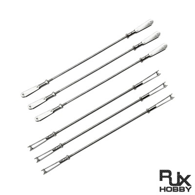 RJX 20pcs M2 Clevis Thread M2 Push Rod Stainless Steel Pull Rod Connecting Rod 