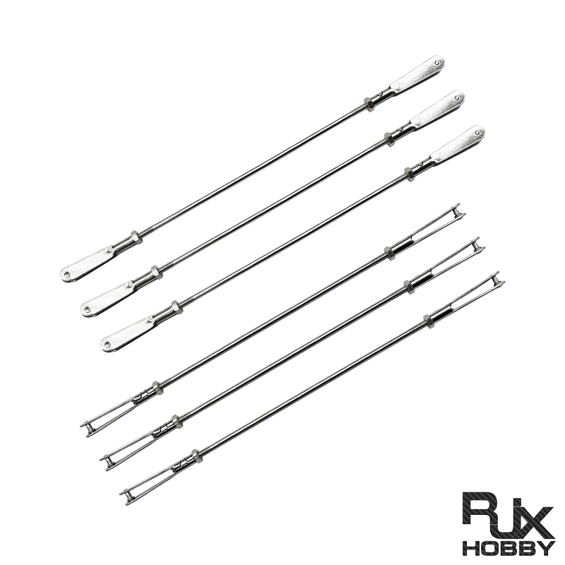 RJX 20pcs M2 Clevis Thread M2 Push Rod Stainless Steel Pull Rod Connecting Rod 