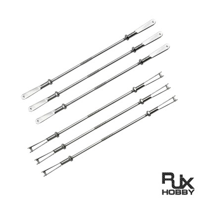 RJX 20pcs M2.5 Clevis Thread M2.5 Push Rod Stainless Steel Pull Rod Connecting Rod
