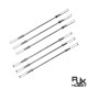 RJX 20pcs M3 Clevis Thread M3 Push Rod Stainless Steel Pull Rod Connecting Rod